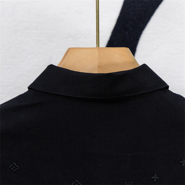 ブラック 刺繍ロゴ 海洋モチーフ ロブスターデザイン 長袖シャツ ライトアウター メンズ レディース LOUIS VUITTON ルイヴィトン
