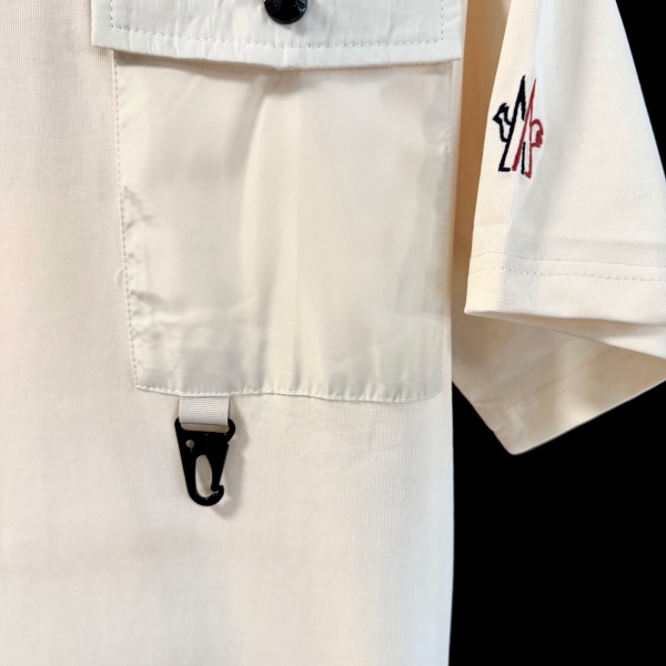 MONCLER モンクレール メンズ 半袖Tシャツ ポケットデザイン コットン クルーネック シンプル 機能性 カジュアル