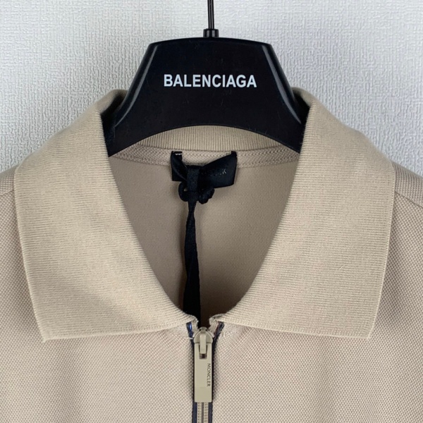 MONCLER モンクレール ポロシャツ メンズ 半袖 ジップポロ ロゴパッチ 鹿の子 コットン 上品 カジュアル 夏