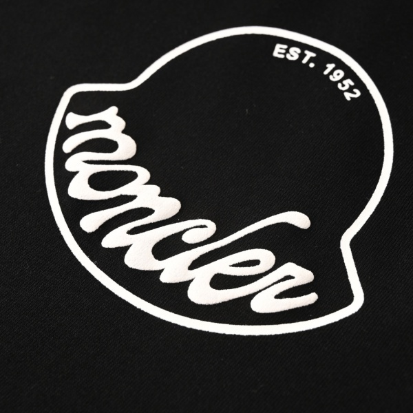 MONCLER モンクレール メンズ 半袖Tシャツ ラウンドロゴ プリント コットン クルーネック シンプル カジュアル 夏
