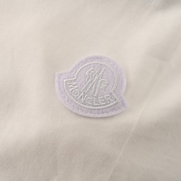 MONCLER モンクレール メンズ 半袖Tシャツ ラウンドロゴ プリント コットン クルーネック シンプル カジュアル 夏