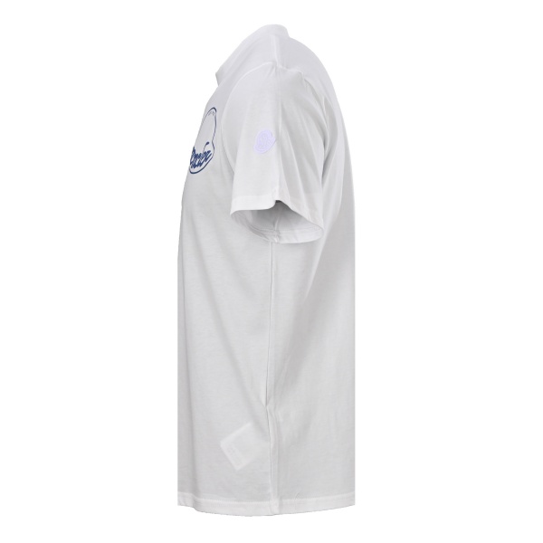 MONCLER モンクレール メンズ 半袖Tシャツ ラウンドロゴ プリント コットン クルーネック シンプル カジュアル 夏