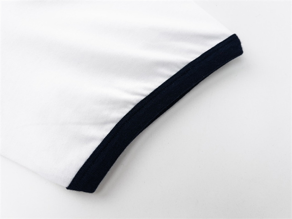  ホワイト リンガーTシャツ CELINE トリオンフロゴ セリーヌ コピー ブラックパイピング 半袖 クルーネック PARISプリント