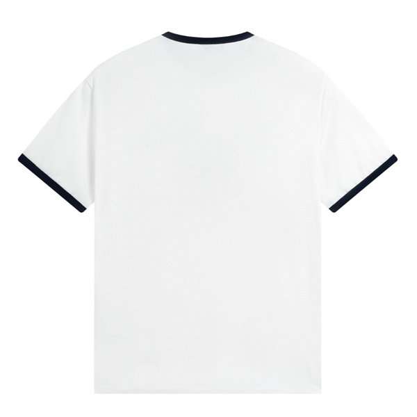  ホワイト リンガーTシャツ CELINE トリオンフロゴ セリーヌ コピー ブラックパイピング 半袖 クルーネック PARISプリント