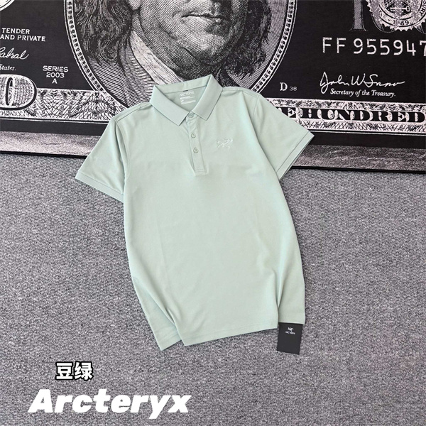 刺繍ロゴ 半袖ポロ ARC'TERYX ベーシックカラー アークテリクス コピー 襟付きトップス メンズ レディース対応