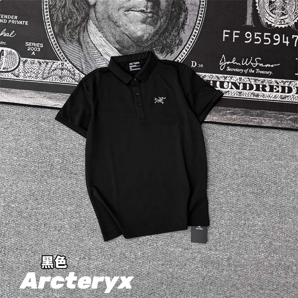 刺繍ロゴ 半袖ポロ ARC'TERYX ベーシックカラー アークテリクス コピー 襟付きトップス メンズ レディース対応