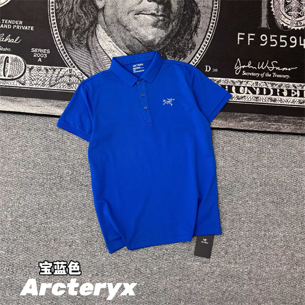 刺繍ロゴ 半袖ポロ ARC'TERYX ベーシックカラー アークテリクス コピー