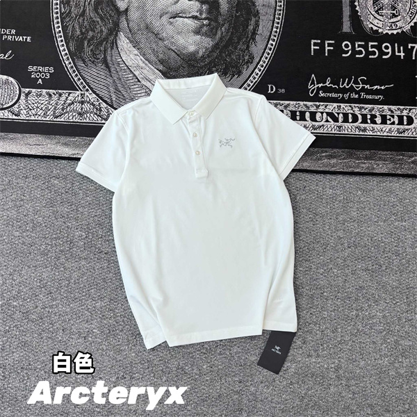 刺繍ロゴ 半袖ポロ ARC'TERYX ベーシックカラー アークテリクス コピー 襟付きトップス メンズ レディース対応