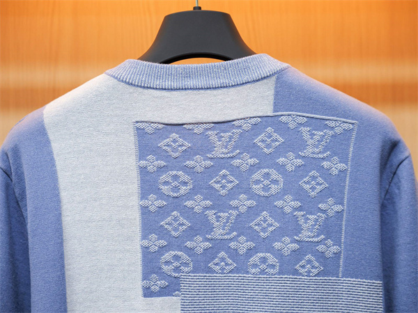 半袖ニットTシャツ Louis Vuitton パッチワークモノグラム ルイヴィトン コピー 胸ポケット付き クルーネック