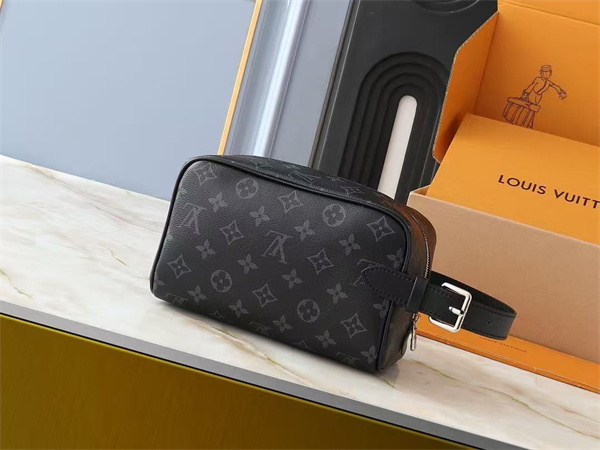 ブラック モノグラムバッグ Louis Vuitton LV総柄 ルイヴィトン コピー レザー調 ウエストバッグ風 ファスナー付き
