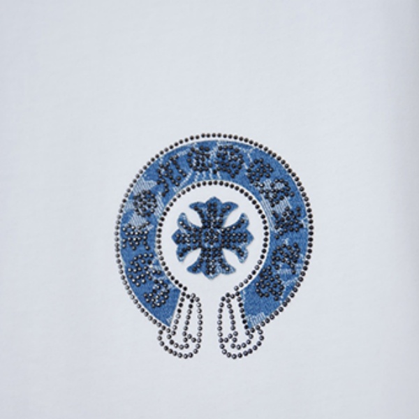 CHROME HEARTS クロムハーツ 2026新作 メンズ 半袖Tシャツ クロスサークル ロゴプリント オーバーサイズ クルーネック 高街風