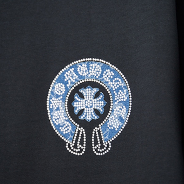 CHROME HEARTS クロムハーツ 2026新作 メンズ 半袖Tシャツ クロスサークル ロゴプリント オーバーサイズ クルーネック 高街風