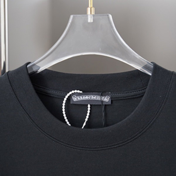 CHROME HEARTS クロムハーツ 2026新作 メンズ 半袖Tシャツ クロスサークル ロゴプリント オーバーサイズ クルーネック 高街風