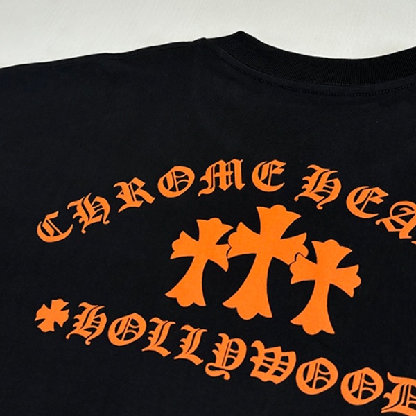 CHROME HEARTS クロムハーツ 2026新作 メンズ 半袖Tシャツ ポケットデザイン ロゴプリント クルーネック オーバーサイズ