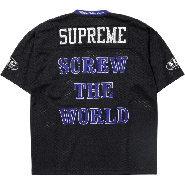 イトブルー メッシュジャージー Supreme SCREWED UP CLICK シュプリーム コピー フォトプリント 半袖 オーバーサイズ風