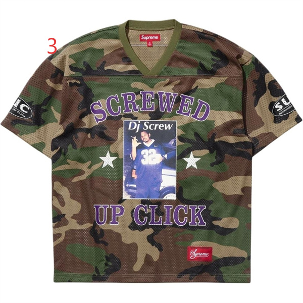 イトブルー メッシュジャージー Supreme SCREWED UP CLICK シュプリーム コピー フォトプリント 半袖 オーバーサイズ風