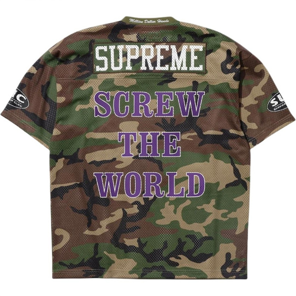イトブルー メッシュジャージー Supreme SCREWED UP CLICK シュプリーム コピー フォトプリント 半袖 オーバーサイズ風