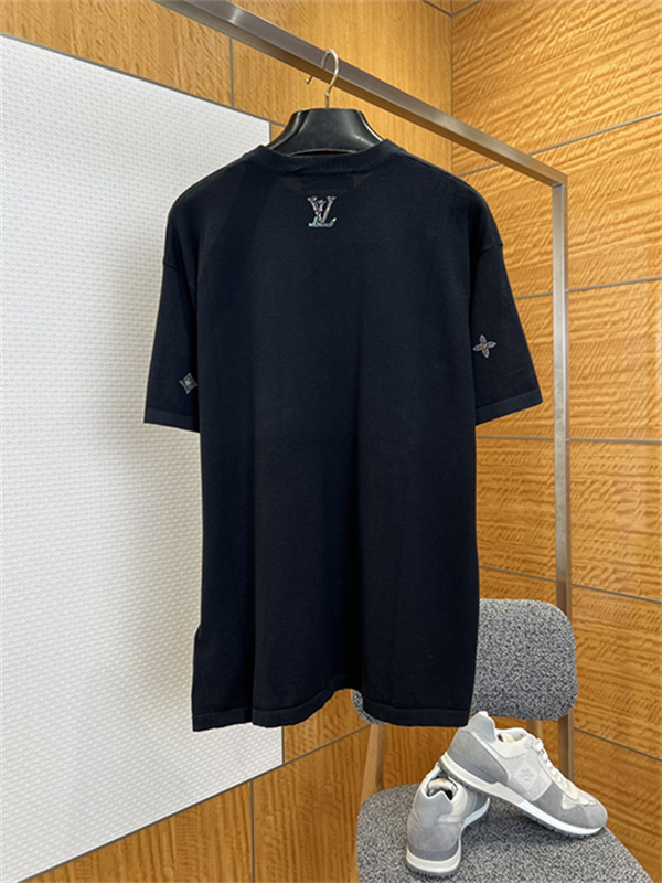 ライトブルー メッシュジャージー ルイヴィトンコピー フォトプリント 半袖 ビッグシルエット  Louis Vuitton 