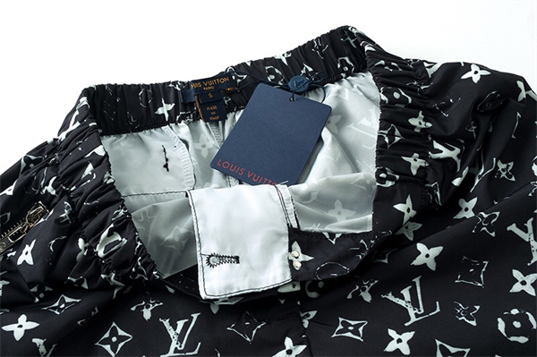 LOUIS VUITTON ルイヴィトン コピー モノグラム総柄 ジョガーパンツ ナイロンパンツ ブラック ストリートラグジュアリー