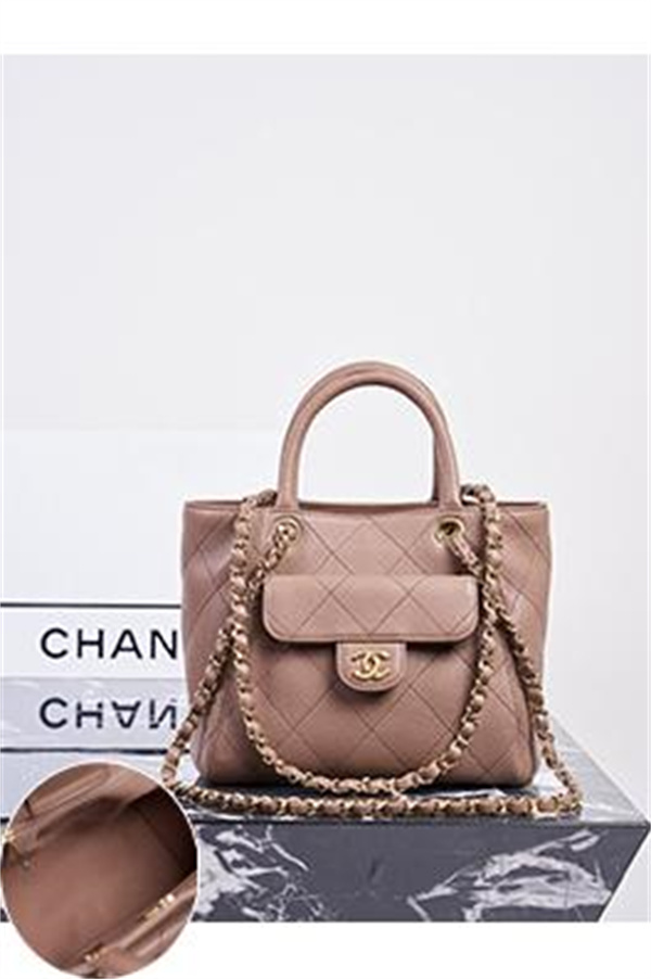  ベージュピンク ハンドバッグ CHANEL マトラッセ調 シャネル コピー ココマーク金具 チェーンショルダー 2WAYバッグ