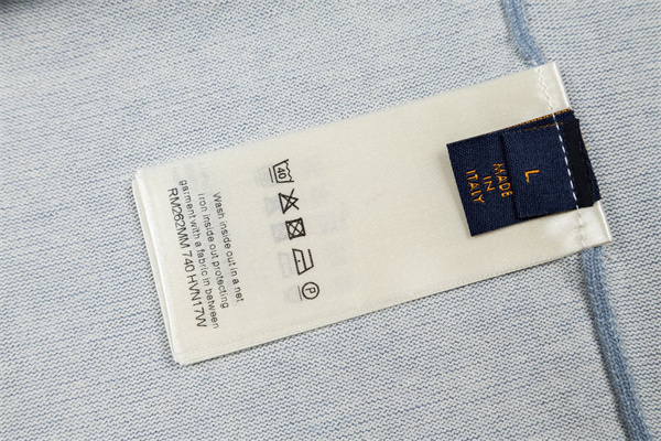 ブルー モノグラムパネル切替 クルーネック ポケットディテール 柔らかニット Tシャツ LOUIS VUITTON ルイヴィトン コピー