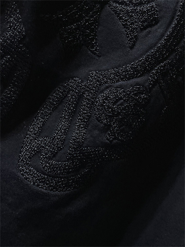 バックプリントTシャツ Chrome Hearts クロムハーツ コピー トーンオンクロス柄 半袖 丸首 ストリートカジュアル
