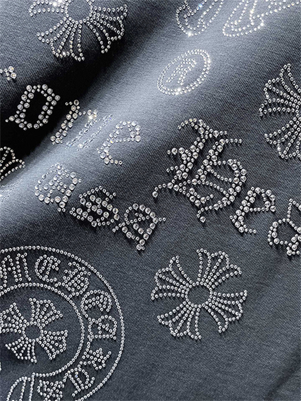 ホワイト 半袖Tシャツ Chrome Hearts クロムハーツ コピー 胸元サークルロゴ クルーネック シンプルカジュアル