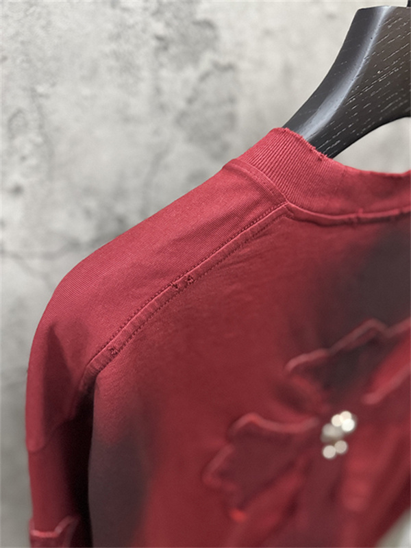 ブラックベース クロスパッチ バックデザイン オーバーサイズ 半袖Tシャツ CHROME HEARTS クロムハーツ コピー