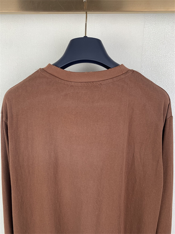 マルチカラー ブルー ロングTシャツ Acne Studios アクネ ストゥディオズ コピー フロントロゴプリント 丸首 リラックスフィット