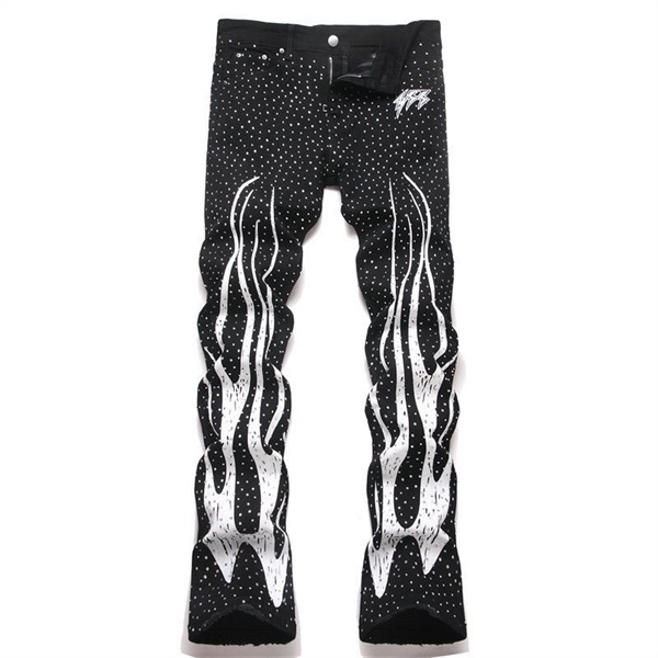 人気流行AMIRI 新作アミりデニムコピー メンズ マイクロフレア 欧米ストリートブランド スリムストレッチ 