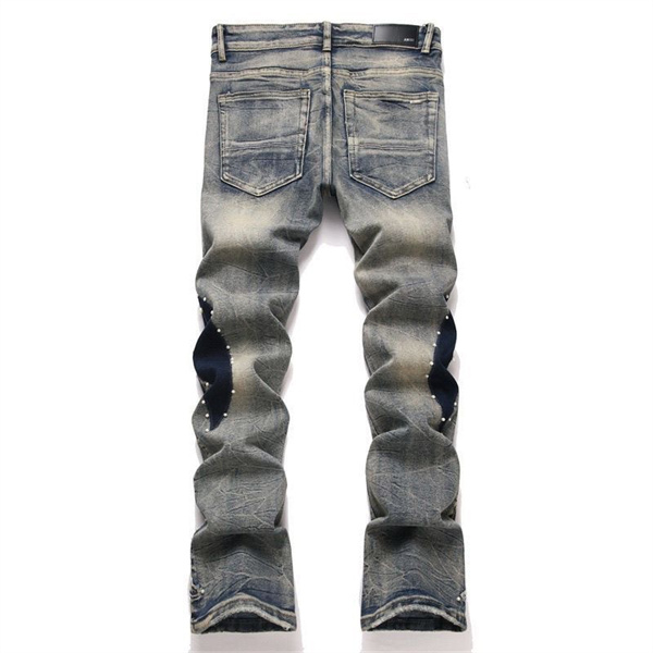 ☆☆アミりデニムコピーAMIRI MX1 ハイストリートジーンズ スリムフィットパンツ FOG ストリート系メンズ