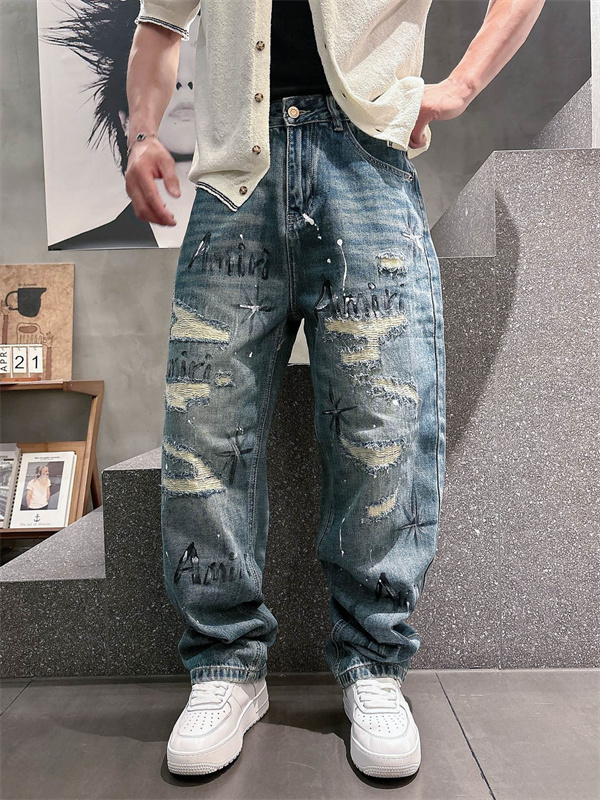 アミりデニムパンツコピーAMIRI 2026SS 新作 メンズワイド 心地よい伸縮性のある素材 上品でエレガント