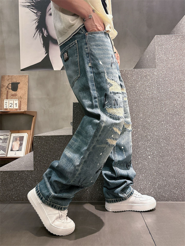 アミりデニムパンツコピーAMIRI 2026SS 新作 メンズワイド 心地よい伸縮性のある素材 上品でエレガント
