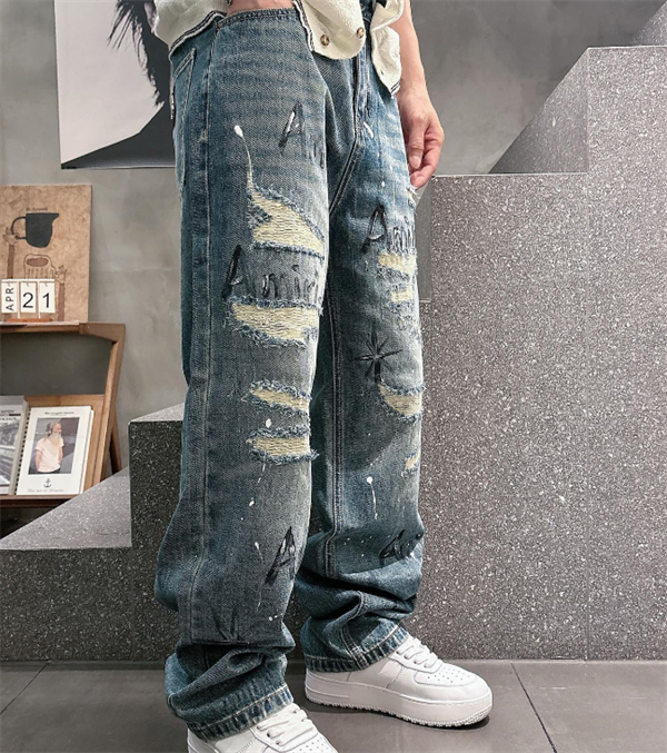 アミりデニムパンツコピーAMIRI 2026SS 新作 メンズワイド 心地よい伸縮性のある素材 上品でエレガント