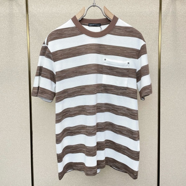 2026新作 CHROME HEARTS クロムハーツ N級 メンズ ボーダーワッフルTシャツ 半袖カットソー 2色展開