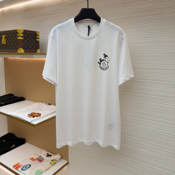 2026新作 MONCLER モンクレール SpaceMonDuck ワンポイント刺繍 半袖Tシャツ ルーズフィット コットンTEE