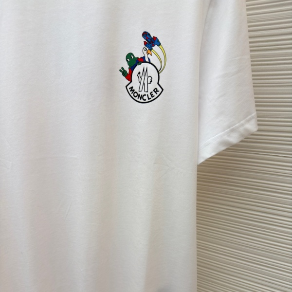 2026新作 MONCLER モンクレール SpaceMonDuck ワンポイント刺繍 半袖Tシャツ ルーズフィット コットンTEE