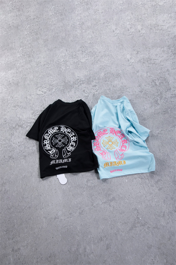 お洒落快適Chrome Heartsクロムハーツtシャツコピー2色黒色ブルー個性的