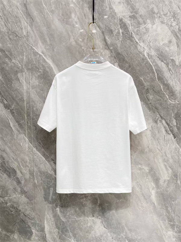 ホワイト グラフィティ風プリント カラフル 半袖 クルーネック ゆったり LOUIS VUITTON ルイヴィトン コピー Tシャツ 人気 トップス