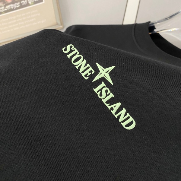 2026新作 STONE ISLAND ストーンアイランド コンパスバックプリント 半袖Tシャツ ミントロゴ コットンカットソー