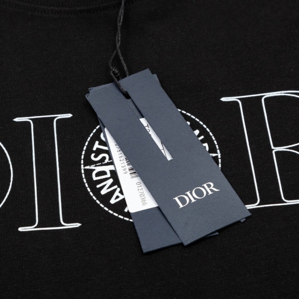 DIOR × STONE ISLAND ディオール ストーンアイランド コンパスロゴ 半袖Tシャツ フロントプリント コットンカットソー