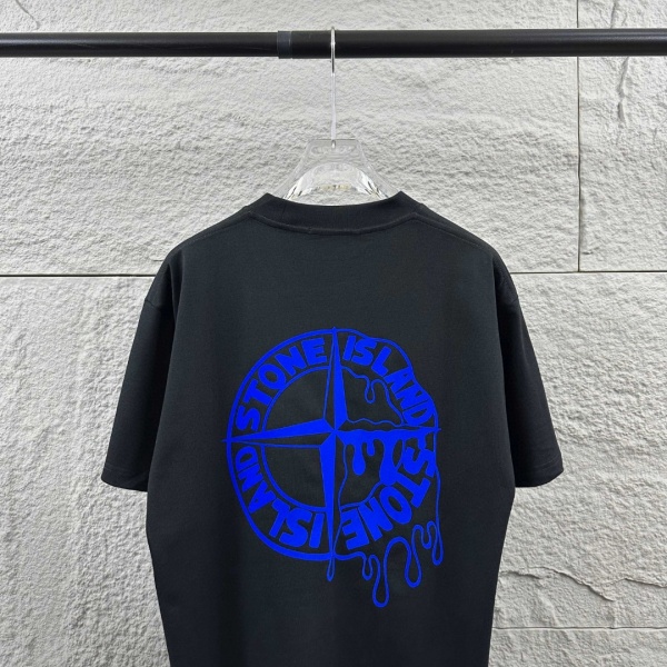 STONE ISLAND ストーンアイランド ドリップコンパス バックロゴ 半袖Tシャツ オーバーサイズ コットンカットソー