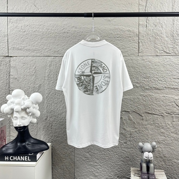 ストーンアイランド★センターロゴ コンパス バックプリント 半袖 Tシャツ XL STONE ISLAND ストーンアイランド ヴィンテージコンパス バック