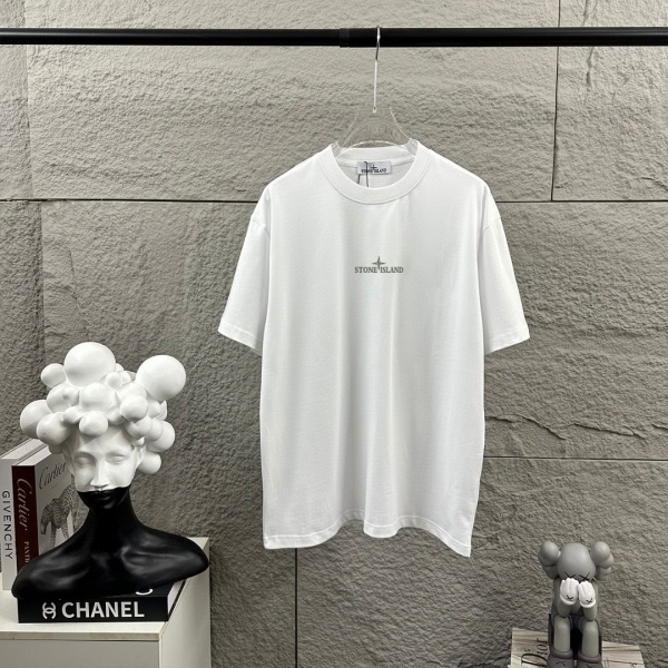 STONE ISLAND ストーンアイランド ヴィンテージコンパス バックプリント 半袖Tシャツ ルーズフィット コットンカットソー