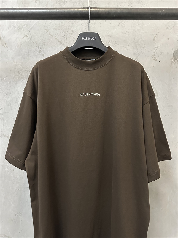 コーヒー色超人気 バレンシアガtシャツスーパーコピーBalenciaga  26ss logo刺繡