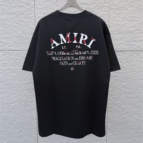 2026新作トレンドロゴ刺繍 半袖 クルーネック AMIRI アミリ コピー Tシャツ人気