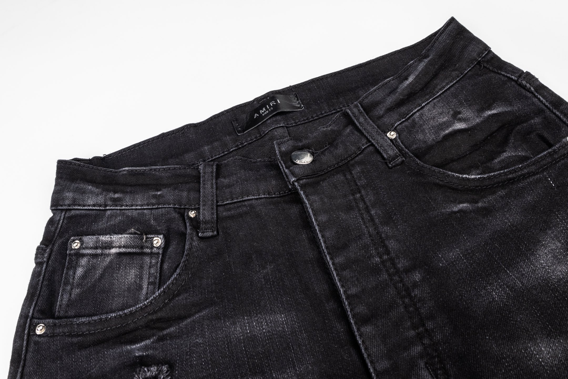 AMIRI アミリ コピー ストリートジーンズ 超人気 クラッシュリペア グラデーションデニム ヴィンテージウォッシュ