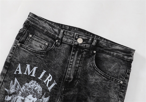 エンジェルプリント クラッシュ AMIRI アミリ コピー デニム ウォッシュ仕上げ スリムライン 圧倒的オーラ