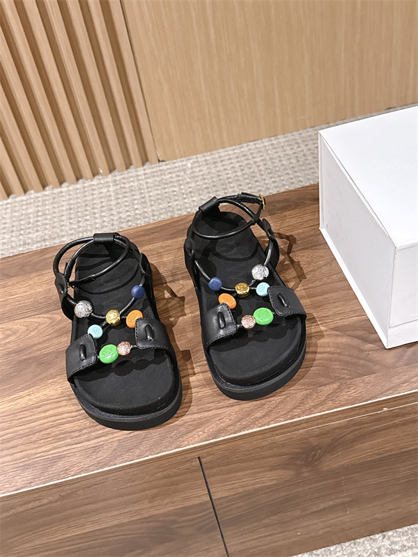 シンプル＆個性派LOEWE Pebble Beads Fussbett  ロエベサンダルレディースコピー4cm