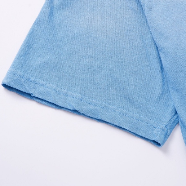 ACNE STUDIOS アクネストゥディオズ 2026 STOCKHOLM ロゴプリント アイスブルー 半袖Tシャツ ウォッシュ加工 ルーズフィット クルーネック カットソー メンズ レディース